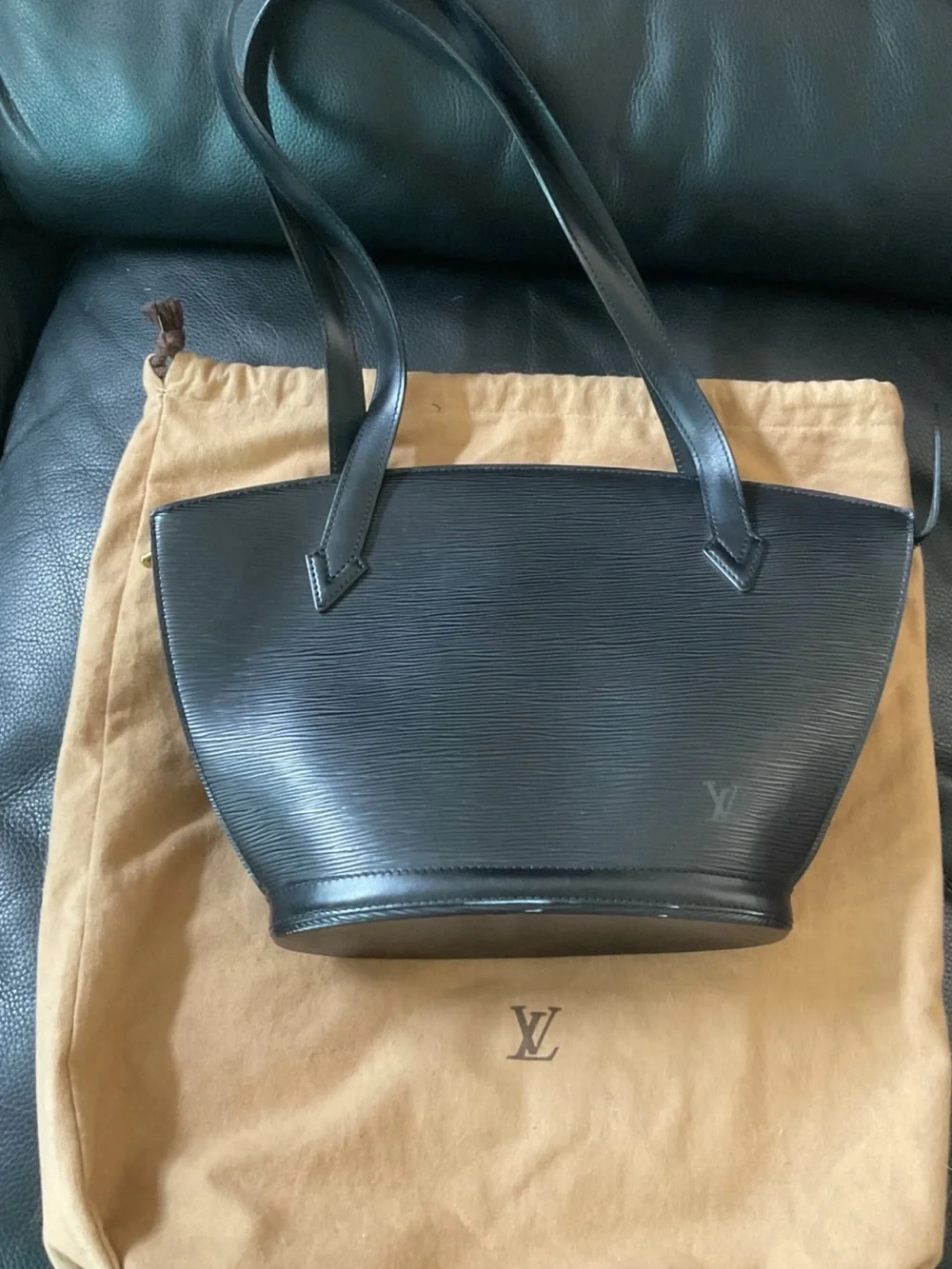 Louis Vuitton Saint Jacques Epi Black Shoulder Bag